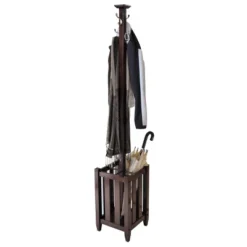Memphis Coat Tree & Umbrella Rack Walnut Finish - Winsome