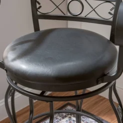 30" Big & Tall Tara Barstool Black/Gray - Powell Company -Homcom Crosley Shop GUEST 7c5b7839 31d5 4226 b281 1cbc2e6701fe