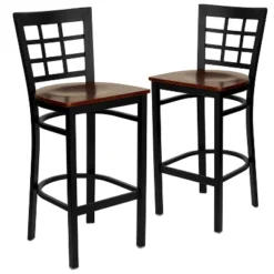 Emma And Oliver 2 Pack Window Back Metal Restaurant Barstool -Homcom Crosley Shop GUEST 7c6ebcd5 5fd1 4131 9594 ff9b15bc5f89