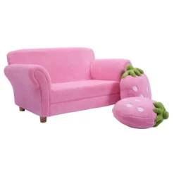Tangkula Kids Sofa Cute Sofa Strawbwrry Sponge Filler Upholstered Lounge W/ Armrest -Homcom Crosley Shop GUEST 7cb875c9 4bfd 4858 9ce4 100060321817