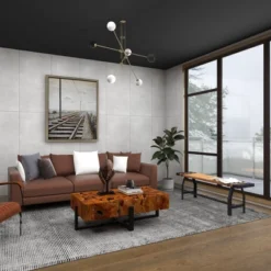 Industrial Metal And Brown Wood Bench Brown - Olivia & May -Homcom Crosley Shop GUEST 7d548e23 04c8 418c 89d7 cb63210551da