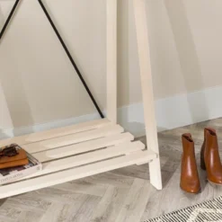 68" Solid Wood X Back Angled Hall Tree White Wash - Saracina Home -Homcom Crosley Shop GUEST 7d5bc172 d8fa 4796 9cb5 a89aea437381