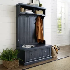 Seaside Hall Tree Distressed Navy - Crosley -Homcom Crosley Shop GUEST 7d6e4ec5 7eab 49b6 bca0 be0d9fb4d11e
