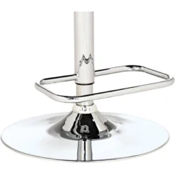 Studio 55D Chrome Swivel Bar Stool 32 3/4" High Modern Black Faux Leather Cushion Adjustable For Kitchen Counter Height Island -Homcom Crosley Shop GUEST 7dc4850a eb90 4378 ab58 c47951834123