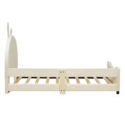 Twin Size Upholstered Daybed Platform Bed With Rabbit Ear Shaped Headboard-ModernLuxe -Homcom Crosley Shop GUEST 7ddf369c e733 4f1d b967 1bac92ca2860