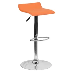 Flash Furniture Contemporary Vinyl Adjustable Height Barstool With Solid Wave Seat And Chrome Base -Homcom Crosley Shop GUEST 7e1fd831 cb6a 42c4 9a61 875956620a3f