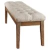 Beechhurst Button Tufted Bench Wood - Inspire Q -Homcom Crosley Shop GUEST 7f0317f7 3e23 4c23 845f 4c4647858c50