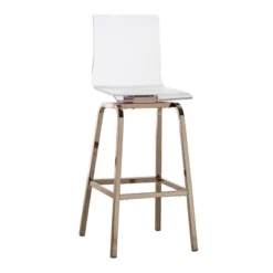 Set Of 2 29" Alta Modern Barstools Champagne Gold - Inspire Q -Homcom Crosley Shop GUEST 7f167aad bc0e 43ed abc6 5c9a972ddf12