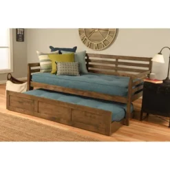 Yorkville Trundle Daybed Rustic Walnut - Dual Comfort
