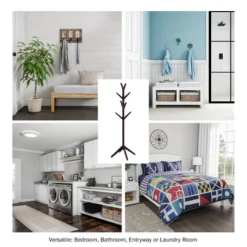 Hastings Home Modern Freestanding Wooden Coat Rack - Hall Tree For Jackets, Hats, And Purses -Homcom Crosley Shop GUEST 7fc6e33f 7665 4098 a7d6 1df5f97b19e1