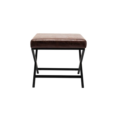 20" Square Metal X Base Ottoman - WOVENBYRD 9 20" Square Metal X Base Ottoman - WOVENBYRD - Image 7