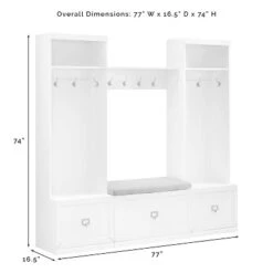 4pc Harper Entryway Set With Bench, Shelf And 2 Hall Trees - Crosley -Homcom Crosley Shop GUEST 804fb449 6b8d 4b4c bc90 03faaea74920