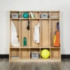 Flash Furniture Wooden 5 Section School Coat Locker With Bench, Cubbies, And Storage Organizer Hook-Safe, Kid Friendly Design - 48"H X 48"L (Natural) -Homcom Crosley Shop GUEST 809f2e14 c940 4f61 b9b4 e3fa2d76ce0c
