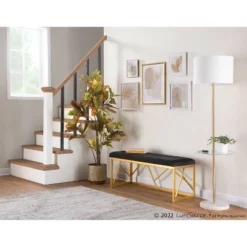 Folia 44" Bench - LumiSource -Homcom Crosley Shop GUEST 80b22a3a eb4d 4c75 8455 37a2ea4e3dd8