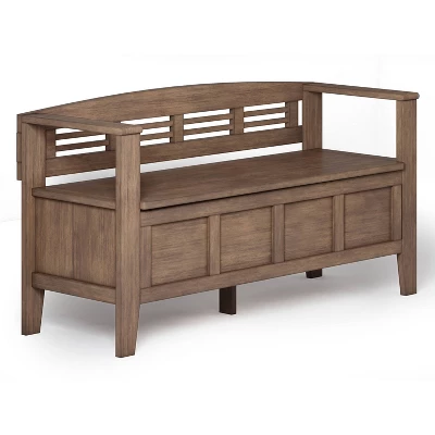 48" Chandler Solid Wood Entryway Storage Bench - Wyndenhall 16 48" Chandler Solid Wood Entryway Storage Bench - Wyndenhall - Image 14