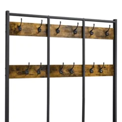 Yaheetech 73"H 3-IN-1 Hall Tree With 2 Shelves & 24 Hooks For Entryway/Hall, Rustic Brown -Homcom Crosley Shop GUEST 81205a7e 3d28 426a 80bf 0c52692f9a5c