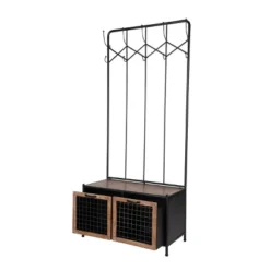 Hall Tree Coat Rack With Storage Drawers Black - Olivia & May -Homcom Crosley Shop GUEST 816f4a7c 2edc 4649 9438 b15801be5158