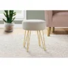 16" Round Upholstered Ottoman With Hairpin Metal Legs - EveryRoom -Homcom Crosley Shop GUEST 81a2261b 8f09 47b0 a694 c1d0c64ea788