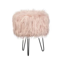 Patrice Faux Fur Stool - Buylateral -Homcom Crosley Shop GUEST 833c0fc2 269c 4d72 892f 11feeecd8d7d