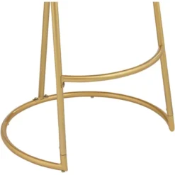 55 Downing Street Gold Swivel Bar Stool 30 1/2" High Industrial Brown Faux Leather Cushion For Kitchen Counter Height Island Home -Homcom Crosley Shop GUEST 83dc1c2a 8627 439a 9393 b6b0e500d1ab