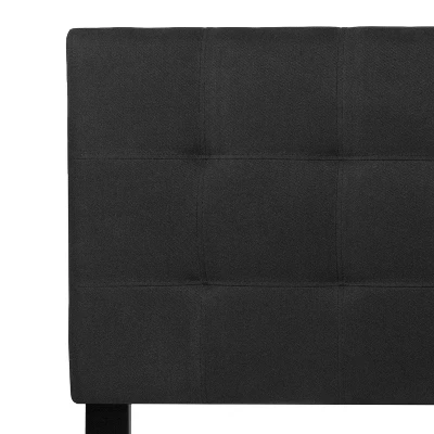 Emma And Oliver Quilted Tufted Upholstered Queen Size Headboard In Black Fabric 8 Emma And Oliver Quilted Tufted Upholstered Queen Size Headboard In Black Fabric - Image 6