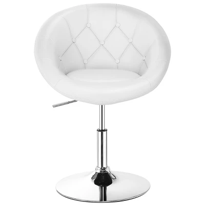 Tangkula Modern Swivel Bar Stools Height Adjustable Round Tufted Back Accent Chair Black/White 12 Tangkula Modern Swivel Bar Stools Height Adjustable Round Tufted Back Accent Chair Black/White - Image 10