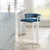 Studio 55D Polished Stainless Steel Bar Stool 31" High Modern Blue With Backrest Footrest For Kitchen Counter Height Island 1 Studio 55D Polished Stainless Steel Bar Stool 31" High Modern Blue With Backrest Footrest For Kitchen Counter Height Island -Homcom Crosley Shop GUEST 88cb0337 dd3b 405c a447 662b53b11188