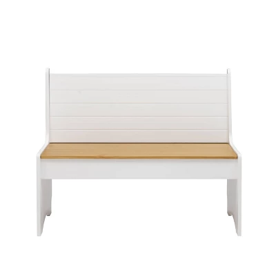 Large Merrill Back Rest Bench - Linon 4 Large Merrill Back Rest Bench - Linon - Image 2