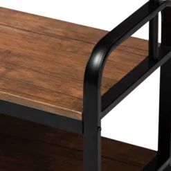 Aislin Distressed Wood And Metal Finished Entryway Hall Tree Brown/Black - Baxton Studio -Homcom Crosley Shop GUEST 8966218b 5777 4c21 bb6b d448bd4b0e65