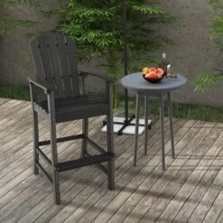 Costway Outdoor HDPE Bar Height Stool Patio Tall Chair Armrest Footrest All Weather 11 Costway Outdoor HDPE Bar Height Stool Patio Tall Chair Armrest Footrest All Weather -Homcom Crosley Shop GUEST 89b60d75 4e60 4f97 8f90 5665dfea9b2e