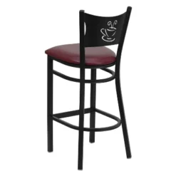 Emma And Oliver Black Coffee Back Metal Restaurant Dining Barstool -Homcom Crosley Shop GUEST 89e54222 91d3 4393 bfce 605cb2d0afdc