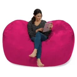 6' Large Bean Bag Lounger With Memory Foam Filling And Washable Cover - Relax Sacks -Homcom Crosley Shop GUEST 8b10cef2 e98d 4491 94e5 c9bf41baf070