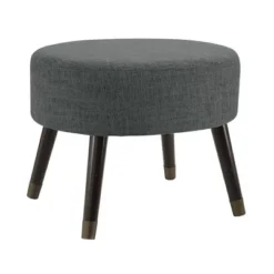 Designs4Comfort Mid-Century Modern Round Ottoman Stool - Breighton Home -Homcom Crosley Shop GUEST 8b498ecd 1dcc 4c56 a5dd 3d39b7bb403e