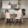 Set Of 2 Boston Tufted Fabric Barstools - CorLiving -Homcom Crosley Shop GUEST 8b666d04 1998 4b58 a7a4 446e8a7cd4c0