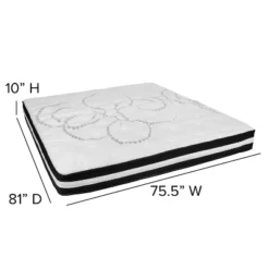 Emma And Oliver King 10" Mattress & Gel Memory Foam Topper Bundle Set -Homcom Crosley Shop GUEST 8baba8d1 8c5c 4fa9 af3b ec39f069a755
