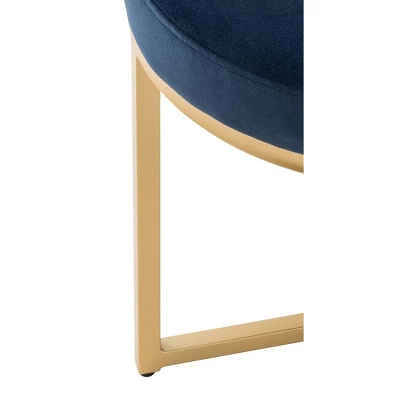 18" Round Ottoman With Metal Base - WOVENBYRD 9 18" Round Ottoman With Metal Base - WOVENBYRD - Image 7