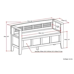 48" Chandler Solid Wood Entryway Storage Bench - Wyndenhall 24 48" Chandler Solid Wood Entryway Storage Bench - Wyndenhall -Homcom Crosley Shop GUEST 8cd33415 6fc4 4841 b5e6 30a10730a6f4