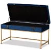 Aliana Metal Large Ottoman Navy Blue/Gold - Baxton Studio -Homcom Crosley Shop GUEST 8d3d985d 3a62 4c53 becb f4eb0f730ef4