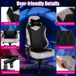 Costway Gaming Chair 360° Swivel Computer Reclining Height Adjustable 4D Armrest Grey 13 Costway Gaming Chair 360° Swivel Computer Reclining Height Adjustable 4D Armrest Grey -Homcom Crosley Shop GUEST 8d94c425 773d 421e 9b7c 45bb874ed126