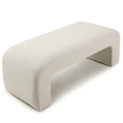 Lily 47" Contemporary Farmhouse Upholstered Bench-The Pop Maison -Homcom Crosley Shop GUEST 8e068cd9 3770 46b4 985f 7e59596c480d