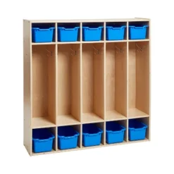 ECR4Kids Birch Streamline 5-Section School Coat Locker W 10 Bins, Storage With Hooks -Homcom Crosley Shop GUEST 8e3c5b1d 1234 4704 83ff 2226579e2482