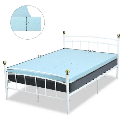 Costway 4''Gel-Infused Memory Foam Mattress Topper Ventilated Bed Pad 3 Costway 4''Gel-Infused Memory Foam Mattress Topper Ventilated Bed Pad