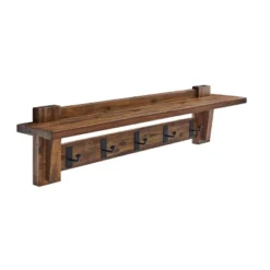 Durango Industrial Wood Coat Hook Shelf And Bench Set Dark Brown - Alaterre -Homcom Crosley Shop GUEST 8eefd12f 16ed 4a40 bf57 2c56cb6c6742