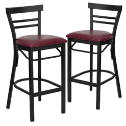 Emma And Oliver 2 Pack Two-Slat Ladder Back Metal Restaurant Barstool -Homcom Crosley Shop GUEST 8efbef3d 501c 4b93 84df 4af3e08fe69e
