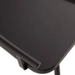 Elm Lane Black Bar Stool 25 3/8" High Modern Industrial Wood Seat Curved Arm With Footrest Backrest Kitchen Counter Height Island -Homcom Crosley Shop GUEST 8f1137d9 8cad 4eae 9cbb a3dffcb8ae3c