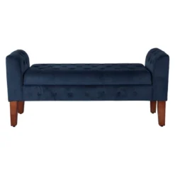 Velvet Tufted Storage Settee Bench - HomePop -Homcom Crosley Shop GUEST 8faeaaee fb4b 447c ac6a d9a647d2a6d0