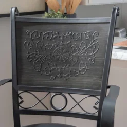 30" Big & Tall Tara Barstool Black/Gray - Powell Company -Homcom Crosley Shop GUEST 8fddfc5d 8892 4f00 b8d6 41db88bd6d82