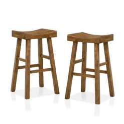 Set Of 2 29" Lille Seat Saddle Counter Height Barstools - HOMES: Inside + Out -Homcom Crosley Shop GUEST 8fecd9b8 2436 4f78 8d5f 5dcc8bfb5807