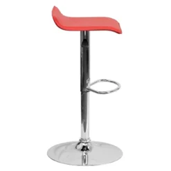Flash Furniture Contemporary Vinyl Adjustable Height Barstool With Solid Wave Seat And Chrome Base -Homcom Crosley Shop GUEST 900f9583 89fe 4bfd 9ffb c9e7d19ae9ed