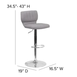 Flash Furniture Contemporary Vinyl Adjustable Height Barstool With Vertical Stitch Back And Chrome Base -Homcom Crosley Shop GUEST 902bc013 d92d 4200 afdc 35a8d8cfe0bb